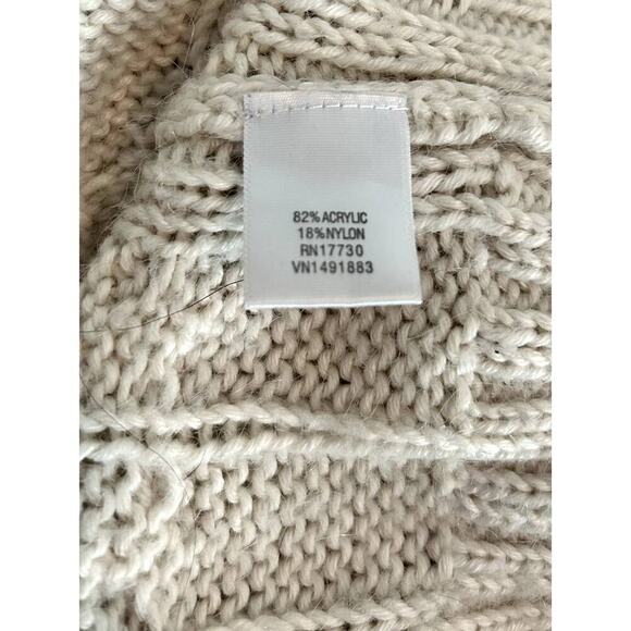 Mossimo‎ Women's Cable Knit Two Toned Pullover 3/4 SleeveSweater Sz XS - Picture 4 of 5